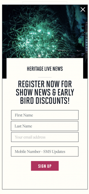 Heritage newsletter mobile